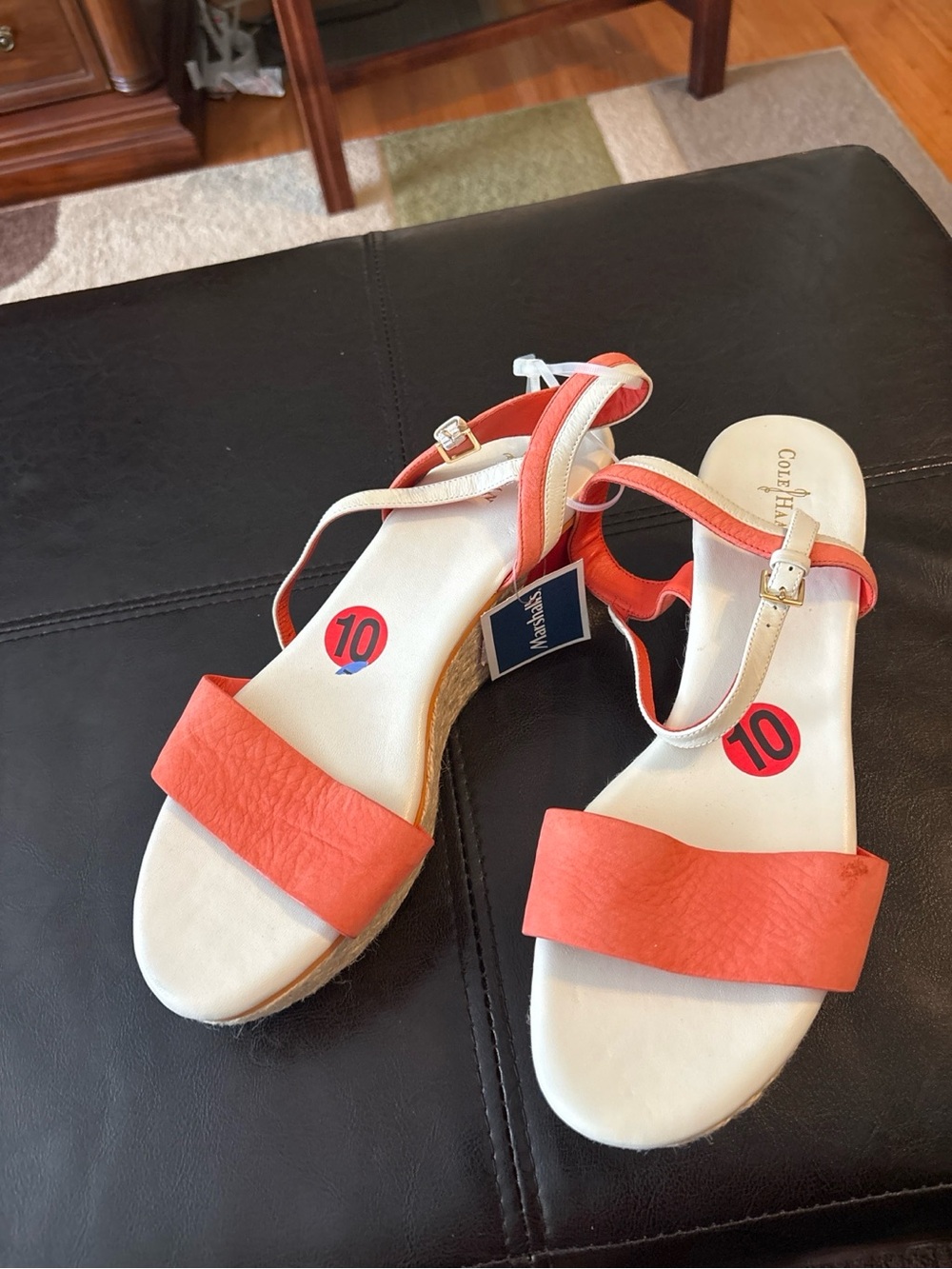Cole Haan Women’s mixed media platform Wedge Sandals